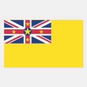 Niue Flag Rechthoekige Sticker (Voorkant)