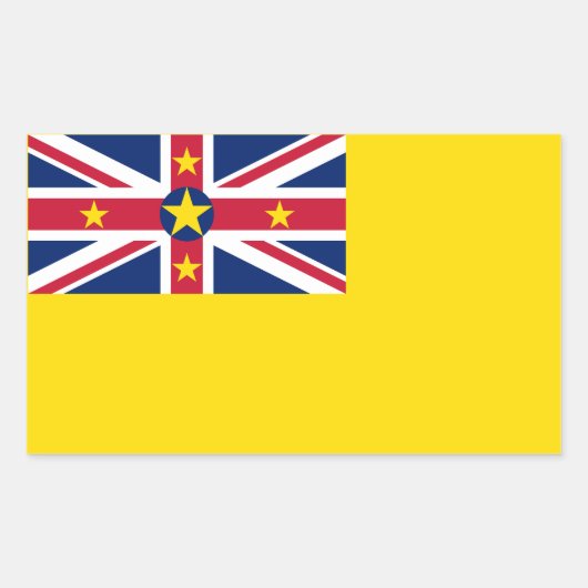 Niue Flag Rechthoekige Sticker (Voorkant)