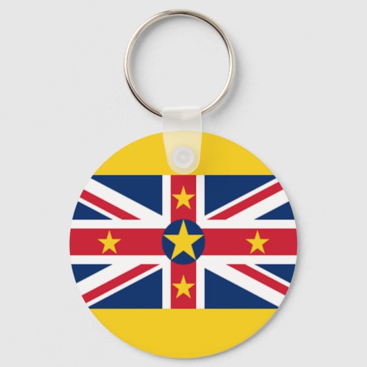 Niue Flag Sleutelhanger (Voorkant)