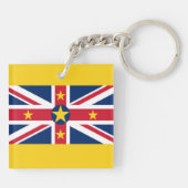 Niue Flag Sleutelhanger (Achterkant)