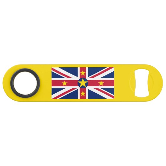 Niue Flag Speed Flessenopener (Voorkant (Horizontaal))