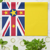 Niue Flag Theedoek (Gevouwen)