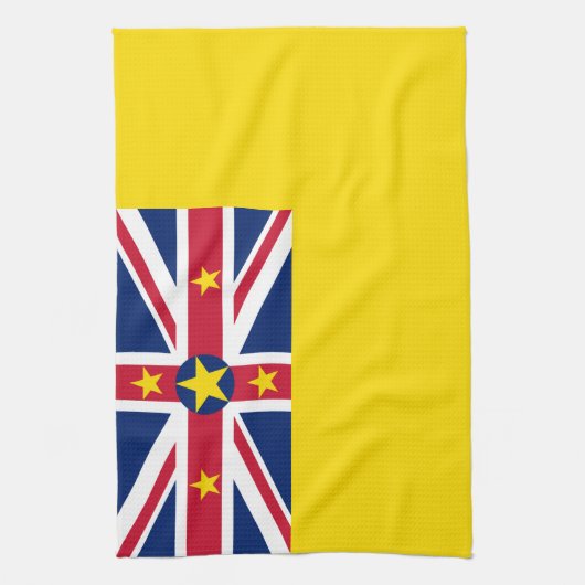 Niue Flag Theedoek (Verticaal)