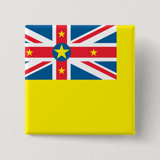 Niue Flag Vierkante Button 5,1 Cm (Voorkant)