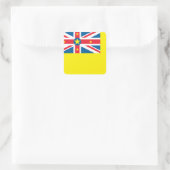 Niue Flag Vierkante Sticker (Tas)