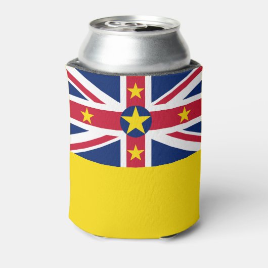 Niue-vlag Blikjeskoeler (Blikje Achterkant)
