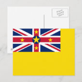 Niue-vlag Briefkaart (Voorkant / Achterkant)