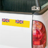 Niue-vlag Bumpersticker (Op Truck)