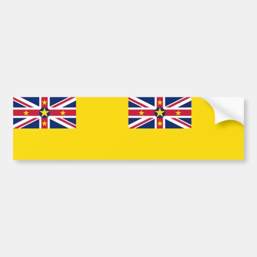 Niue-vlag Bumpersticker (Voorkant)
