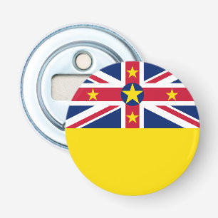 Niue-vlag Button Flesopener