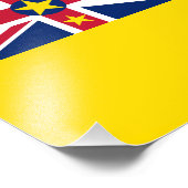 Niue-vlag Foto Afdruk (Hoek)