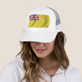 Niue Vlag Hoed Trucker Pet (In situ)
