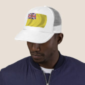 Niue Vlag Hoed Trucker Pet (In situ)