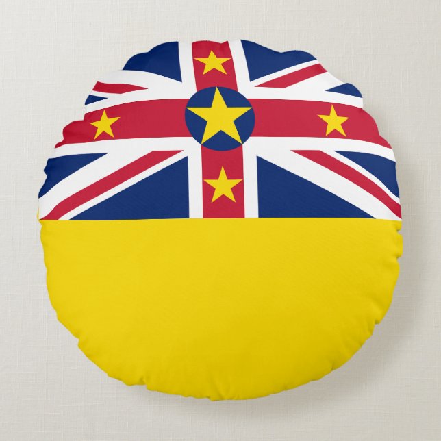 Niue-vlag Rond Kussen (Voorkant)