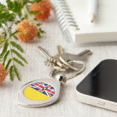 Niue-vlag Sleutelhanger (Zijkant)