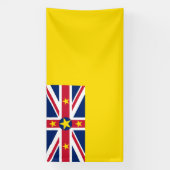 Niue-vlag Spandoek (Verticaal)