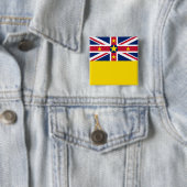 Niue-vlag Vierkante Button 5,1 Cm (In situ)