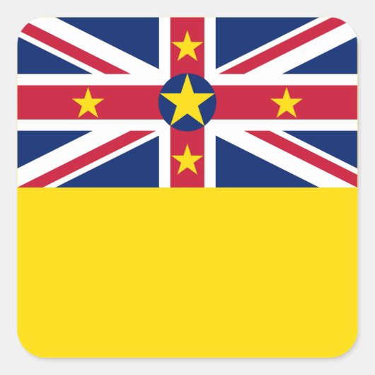 Niue-vlag Vierkante Sticker (Voorkant)
