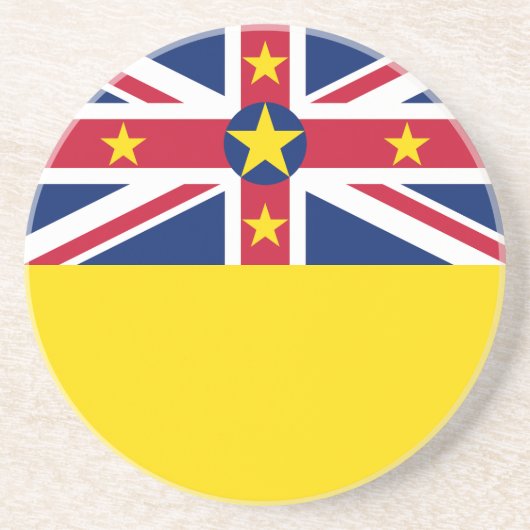 Niue-vlag Zandsteen Onderzetter (Voorkant)