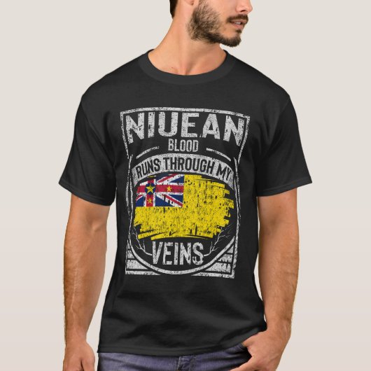 Niuean Blood loopt door mijn vinnen T-shirt (Voorkant)