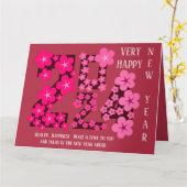 NIUWE JAAR GROETEN VAN ZUSTER 2024 KAART (Gele Bloem)