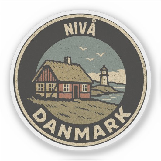 Nivå, Denemarken Danmark Sticker (Voorkant)