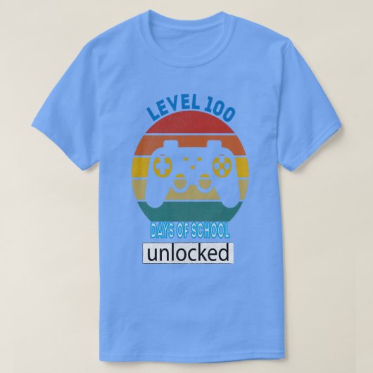 niveau 100 dagen ontsloten school 27 t-shirt (Design voorkant)