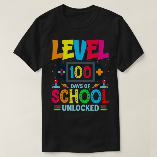 niveau 100 dagen ontsloten school 29 t-shirt (Design voorkant)