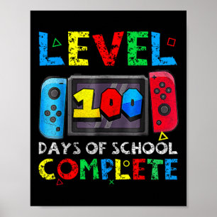 Niveau 100 dagen school compleet Gelukkige 100e da Poster