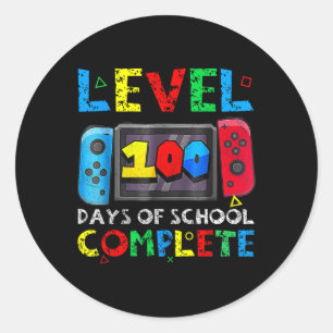 Niveau 100 dagen school compleet Gelukkige 100e da Ronde Sticker