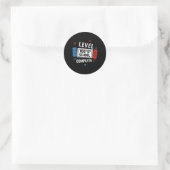 Niveau 100 dagen school Complete videogames Ronde Sticker (Tas)
