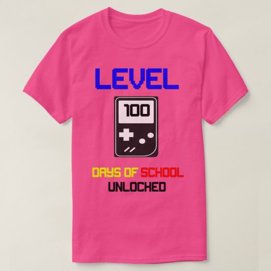 Niveau 100 dagen school geopend 38 t-shirt (Design voorkant)