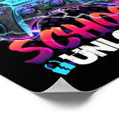 Niveau 100 dagen school ontgrendelde gamer Kinder  Poster (Hoek)