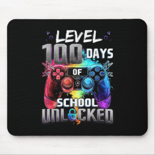 Niveau 100 dagen school ontgrendelde jongens 100e  muismat