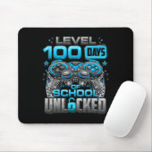 Niveau 100 dagen school ontgrendelde jongens 100e  muismat (Met muis)