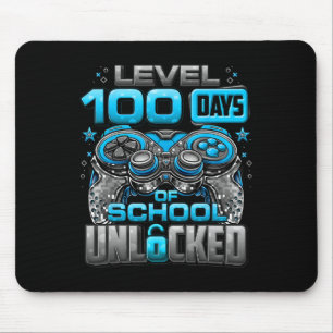 Niveau 100 dagen school ontgrendelde jongens 100e muismat
