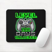 Niveau 100 dagen school ontgrendelde videogames muismat (Met muis)
