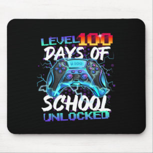Niveau 100 dagen school ontsloten Gamer Boy Girl V Muismat