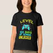Niveau 100 dagen school ontsloten Tri-Blend shirt (Voorkant)