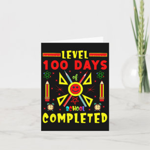 Niveau 100 dagen school voltooid 100e dagenspel kaart
