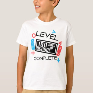Niveau 100 dagen school voltooid t-shirt
