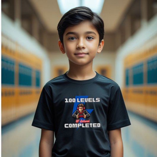 Niveau 100 dagen School Voltooide Kinderen School T-shirt