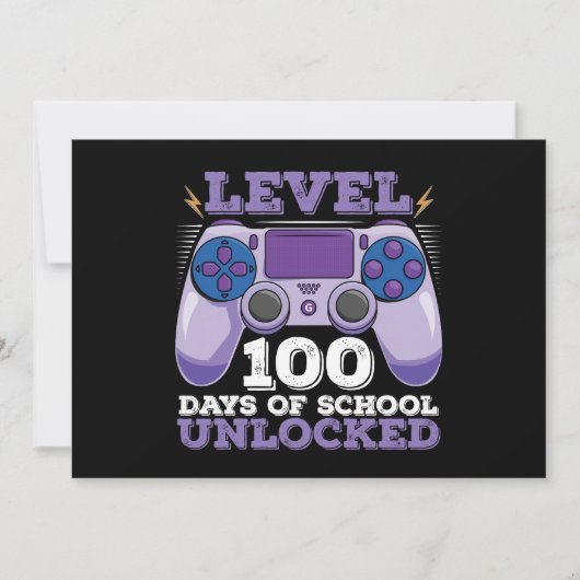 Niveau 100 dagen van de onvergrendelde gamer van s kaart (Voorkant)