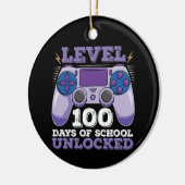 Niveau 100 dagen van de onvergrendelde gamer van s keramisch ornament (Links)