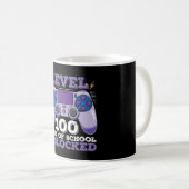 Niveau 100 dagen van de onvergrendelde gamer van s koffiemok (Voorkant rechts)