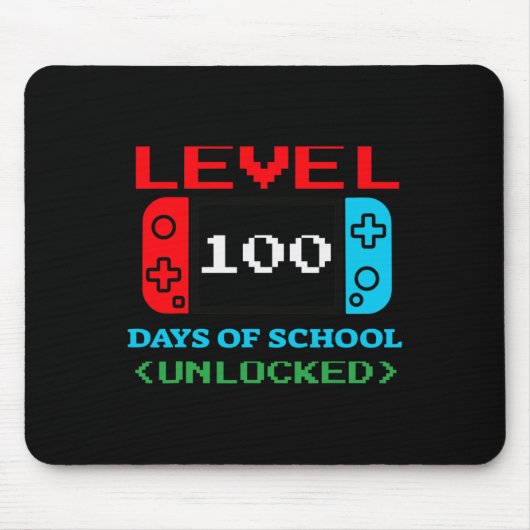Niveau 100 dagen van school ontgrendeld 3 muismat (Voorkant)