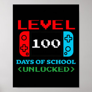 Niveau 100 dagen van school ontgrendeld 3 poster