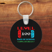 Niveau 100 dagen van school ontgrendeld 3 sleutelhanger (Voorkant)