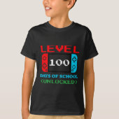 Niveau 100 dagen van school ontgrendeld 3 t-shirt (Voorkant)