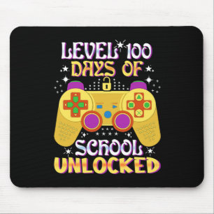 Niveau 100 dagen van school ontgrendelde gamer ple muismat